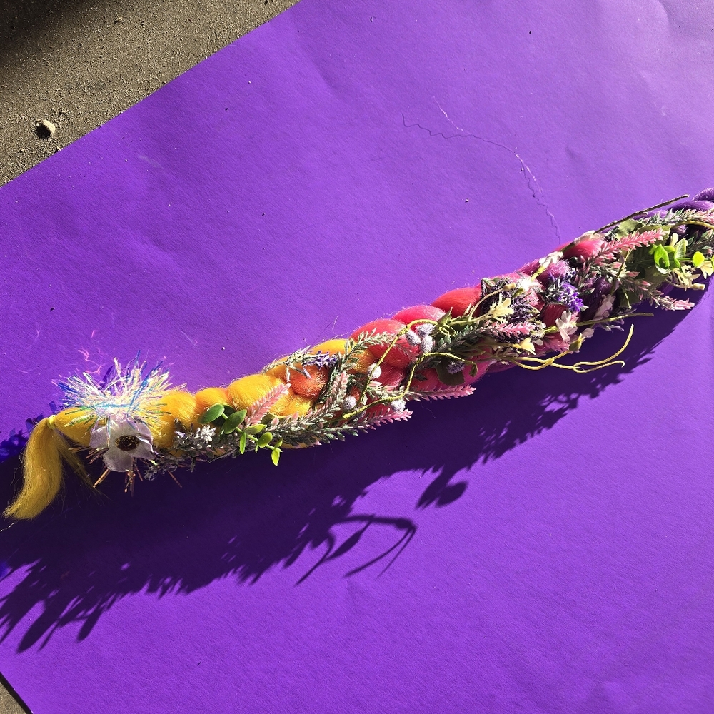 Colorful Braided Ponytail On Black Hair Elastic, Accessories For Girls, Teens